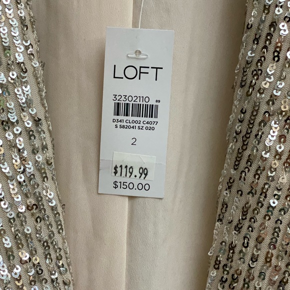 NWT LOFT SEQUIN BLAZER - Picture 5 of 6